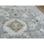 Tapis décoratif en laine de conception unique noué à la main gris/blanc 7 pi 7 po x 9 pi 10 po Corentin