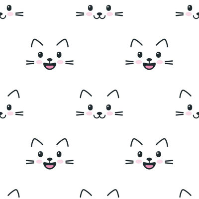 Childlike Little Cats Peel & Stick Wallpaper N015127