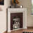 Beige Solid Wood Freestanding Fireplace