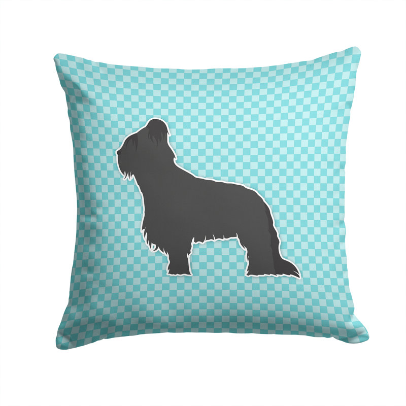 Coussin décoratif intérieur/extérieur brie, H 14 po x l 14 po x P 3 po, Bleu