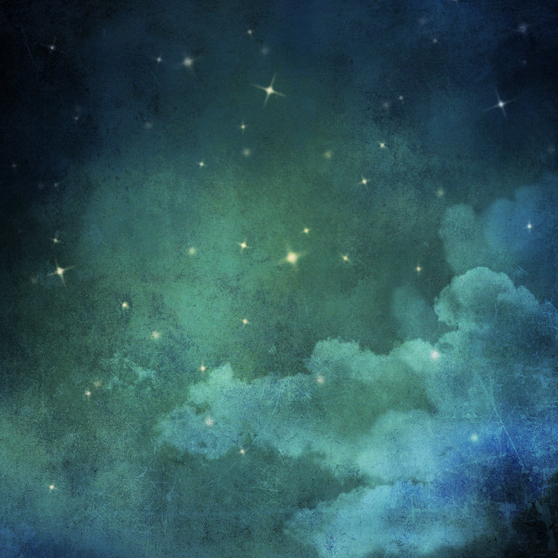 Night Sky With Clouds And Stars by Vasaleks - No Frame Art Prints on Canvas, 76cm H x 76cm W