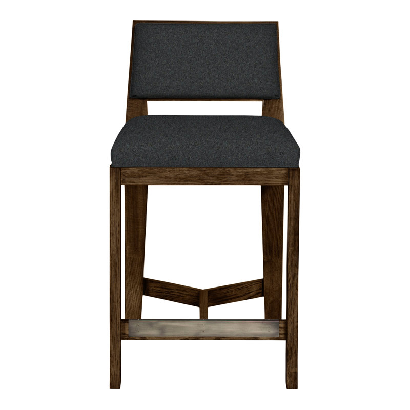 Thom Filicia Solid Wood 32.5" Bar Stool, Ian Lagoon, Havana