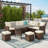 7 Piece Wicker Patio Dining Set