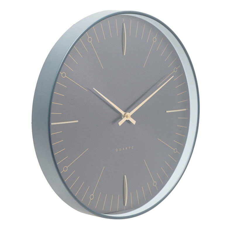 Glass Wall Clock, Black/Gold