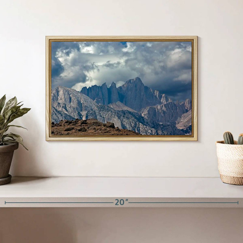 Majestic Mount Whitney, Cadre flottant en bois naturel, 13 po x 9 po
