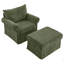Chaise d'appoint 37,5 po avec repose-pieds, fauteuil rembourré moelleux en chenille, fauteuil simple élégant-1675345083