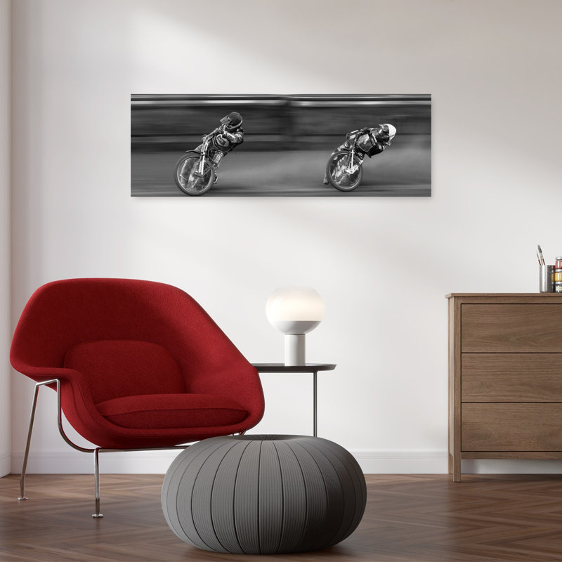 Art mural contemporain Speedway Race Action, H 12 po x l 36 po