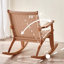 Chaise berçante en bois massif simple décontracté-100997897