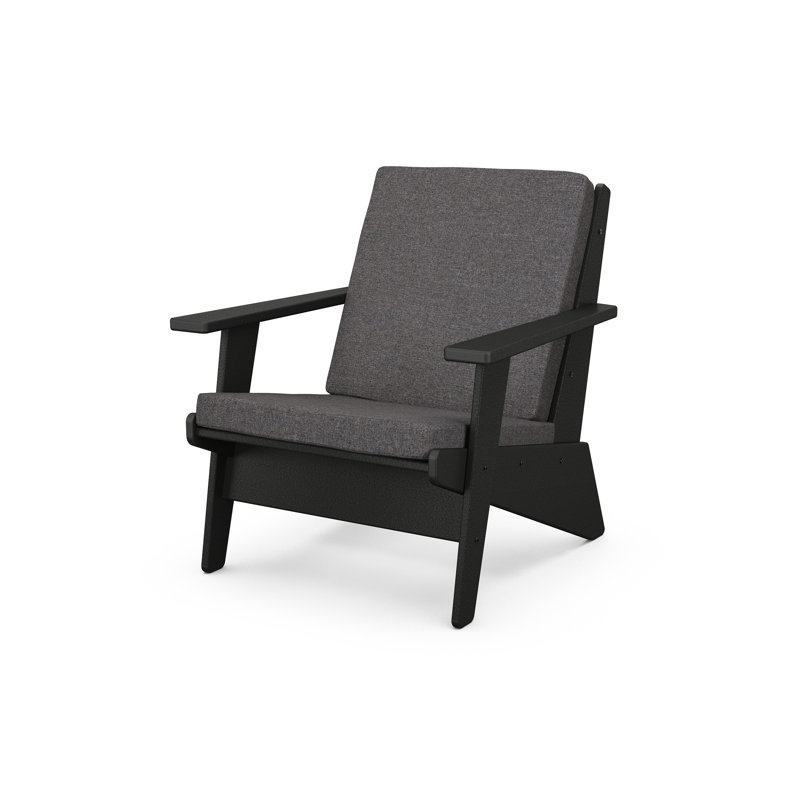 Chaise moderne POLYWOOD x Sol 72, Noir, Revolution® gris anthracite cendré