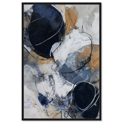 "Lunar Dust I", impression murale sur toile par Art Remedy, cadre noir, 30 x 45