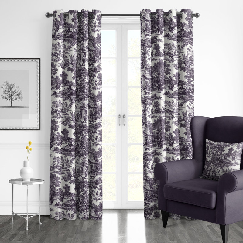 Paire de rideaux Au Village Toile, L 50 po x L 120 po, Aubergine
