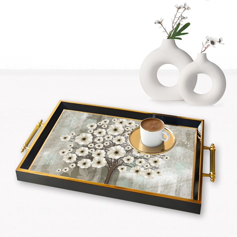 Elegant Glass Tray, 19.7 x 11.4 x 1.4 inches | 100% Durable Glass Construction | Easy to Clean with Damp Cloth | Ideal for Serving, Decorative Display, and Organizing | Stylish Addition to Home Décor