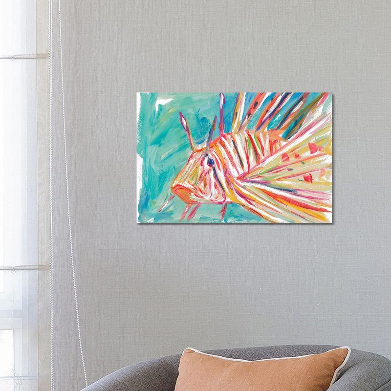 Colourful Fish by Andy Beauchamp - Wrapped Canvas Painting, 66.04 cm H x 45.72 cm W x 1.91 cm D