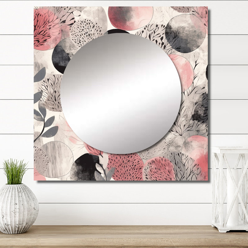 Melvita - miroir mural minimaliste pour salle de bain, 29 po x 29 po