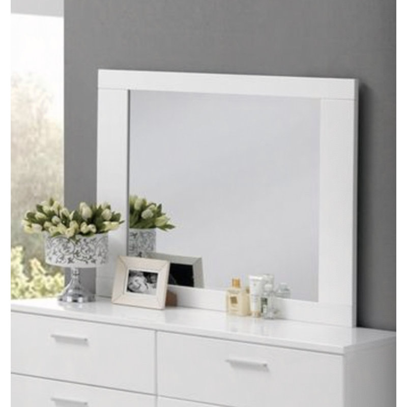 Lorimar White Finish Mirror