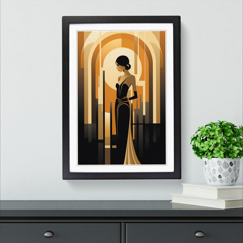 Single Picture Frame Print on Wood, Black Framed, 34cm H x 25cm W