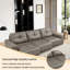 Canapé inclinable électrique en cuir véritable gris clair-709080367