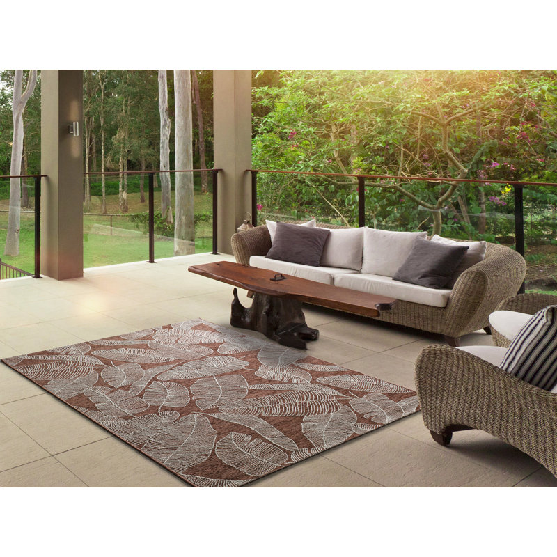 Aafkea Floral Indoor / Outdoor Area Rug, Rectangle 154 x 230cm