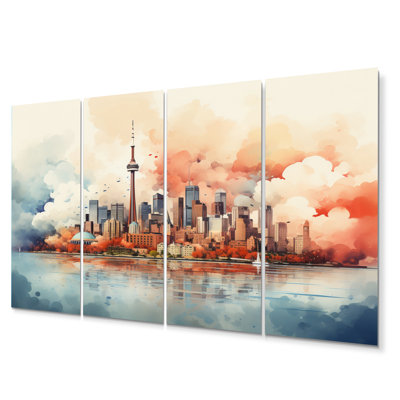 Canada Toronto City III - Canada, art mural sur toile - 4 panneaux
