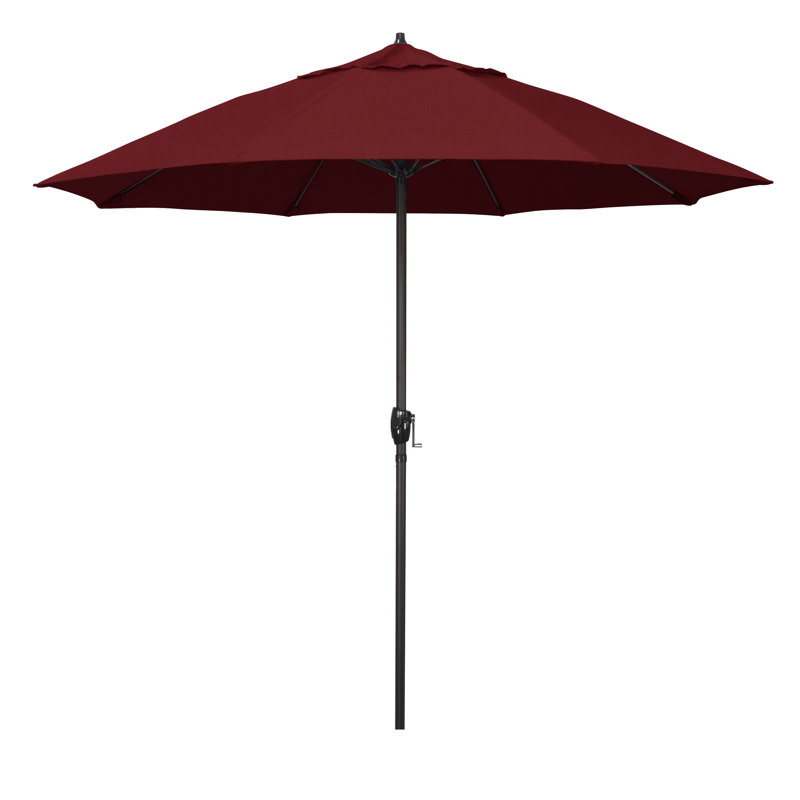 Parasol de marché 7,5 pi Gino, Tissage uni Sunbrella® Spectrum rubis, H 102 po x l 108 po x P 108 po