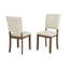 Ensemble de table et de chaises de salle à manger transitionnelles pour 4 personnes, comprenant une table ronde et 4 chaises de salle à manger rembourrées.-1447309066-1447309069