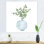House Plants In Glass Vase, Eucalyptus Branches I - reproduction d'art sur toile traditionnelle