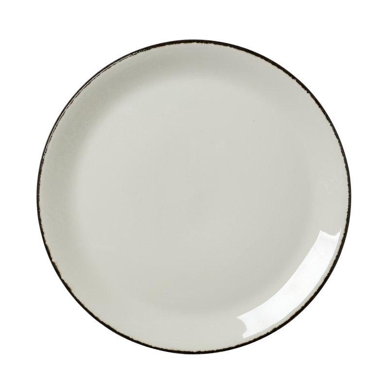 Assiette coupée BLUE DAPPLE, Blanc / Anthracite