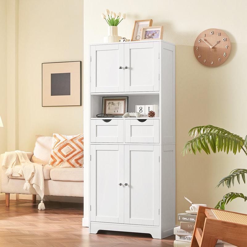Rangement pour salle de bain Maydelle, Blanc