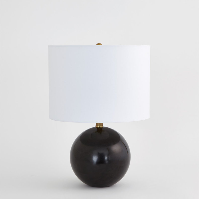 Lampe sphère en marbre - noir
