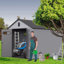 Remise de rangement en plastique pour jardin