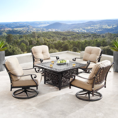 Traci Outdoor 5 - Piece Conversation Set