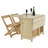 46" Solid Wood Foldable Dining Table Set with 4 Chairs and Clever Storage – Enhance Style and Space Efficiency