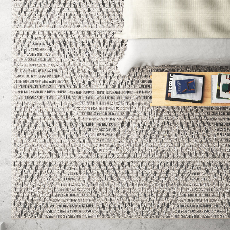 Silva Gray/White Indoor/Outdoor Rug & Reviews | AllModern