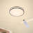 13-Inch Microwave Motion Sensor LED Flush Mount Ceiling Light, 24W 4000K, Dimmable, 10-100% Dimmable with Remote, Black Double Ring Modern Lighting Fixture for Hallway Basement Entryway, cETL Listed