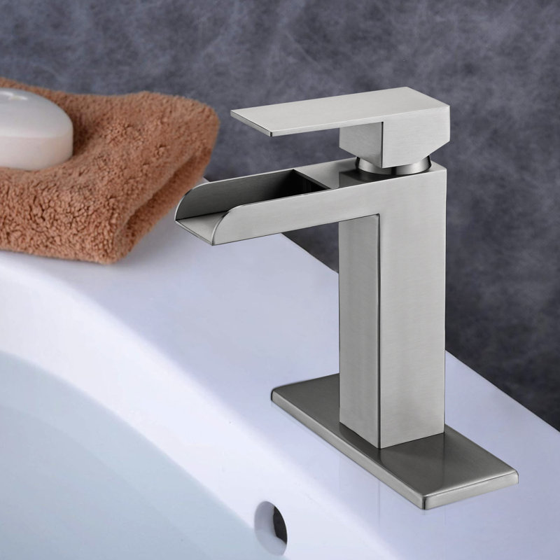 Robinet pour salle de bain nickel brossé, Nickel brossé