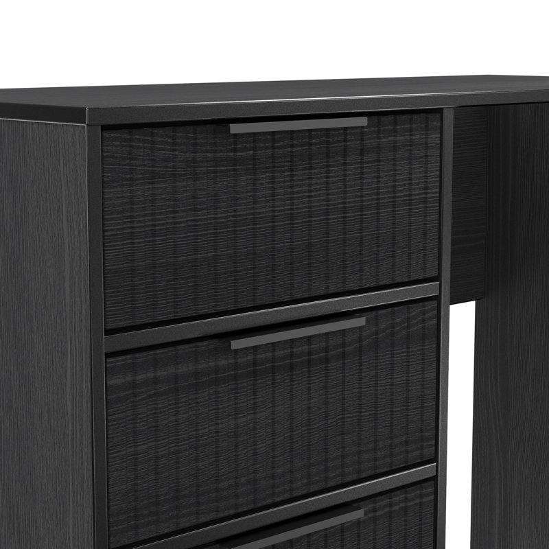 Takirra 4 Drawer Vanity, Black
