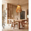 1-Light  Handwoven Rattan Pendant With An Elegantly Crafted Rope Silhouette
