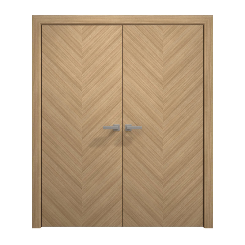 Portes doubles intérieures intérieures | Ego 5005 | Cadre de panneau intérieur en bois massif | Portes modernes pour placard
