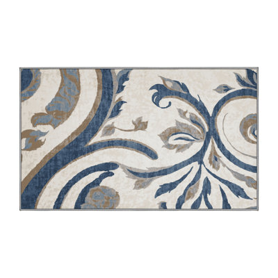 Tapis gris lavable à la machine