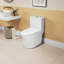 Toilette monobloc 1,1 / 1,6 GPF allongée à hauteur de confort très grande, certifiée CUPC, certifié Watersense, céramique, couleur blanche, siège à fermeture en douceur