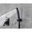Pomme de douche au plafond noir mat avec système de jet puissant 16 po - noir, force de jet-118625457