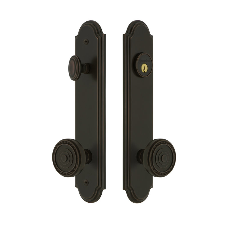 Complete Arc Entry Knob Set with Deadbolt, Timeless Bronze, 2.375"