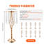 Ensemble de 10 grandes vases en cristal pour mariage et décoration florale stable.