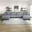 Loowit 120"W Modern 6-Piece Corduroy U-Shaped Modular Sectional with Dual Ottomans – Customizable Sofa with Reversible Cushions & Matching Pillows