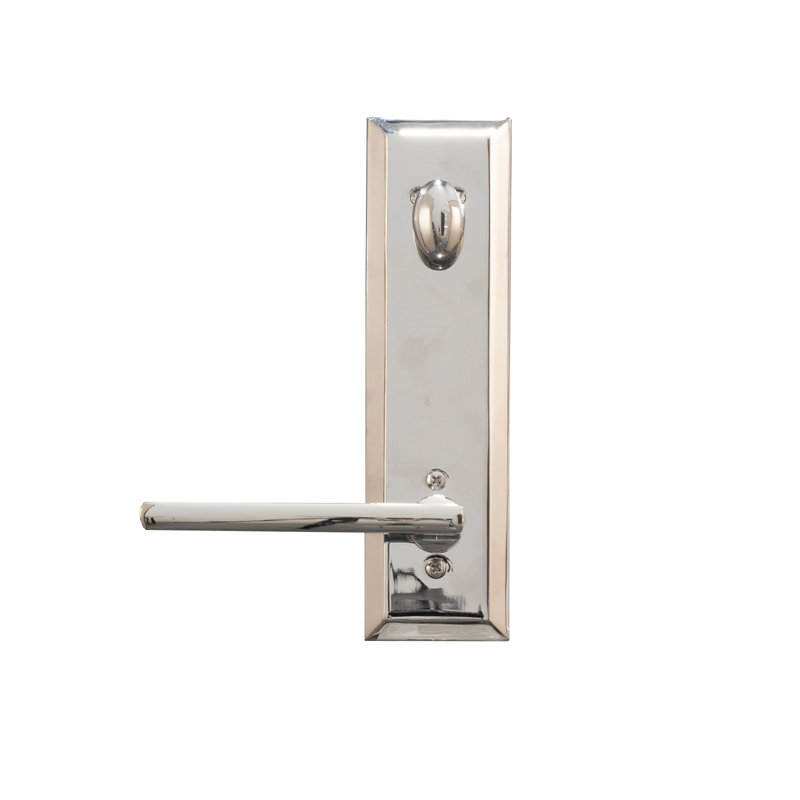 Handle With Lever And Deadbolt, Chrome, Right