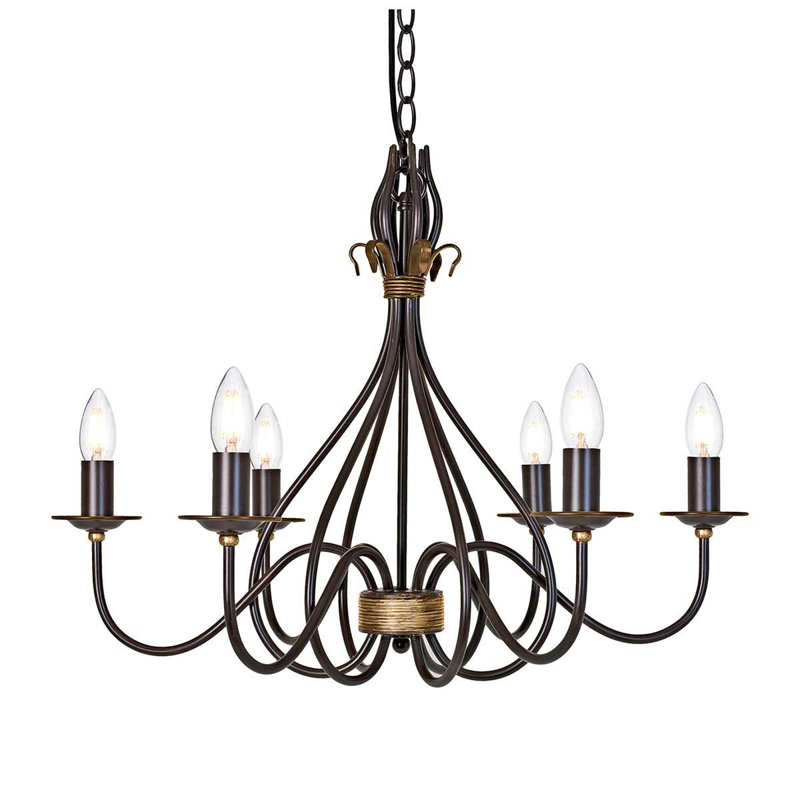 Benelva 6 - Light Candle Style Chandelier
