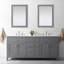 Meuble-lavabo double transitionnel gris Odilion-145547092