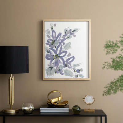 Periwinkle Patch I Framed Print - Solid Wood
