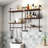 Industrial Pipe Shelf 3 Tier And 2 Tier Wall Mounted Shelves  36In Wood Display Shelves, And 3 Additional Hooks,Farmhouse Kitchen Bar Shelf, DIY Bookshelf Unit Hanging Wall Shelves For Bedroom...