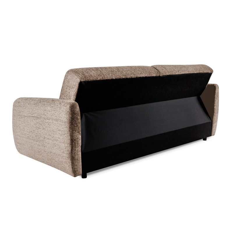 3 Seater Chenille Sofa Bed, Beige